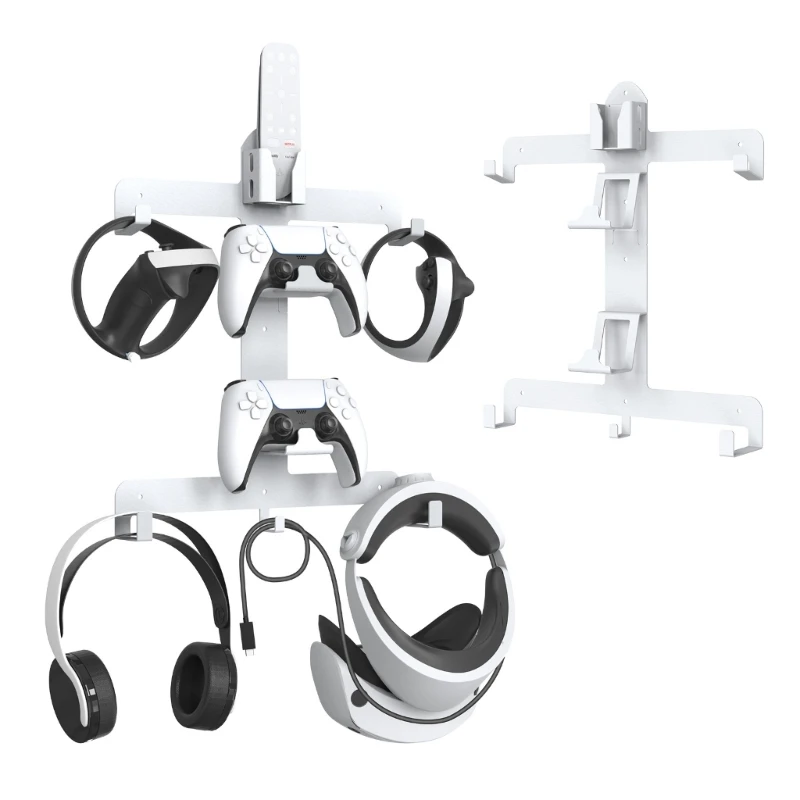 

Universal VR Headset Wall Mount Holder Stand for PS VR2 VR 2 VR Headset & Controller Wall mounted Storage Bracket Hanger Hook