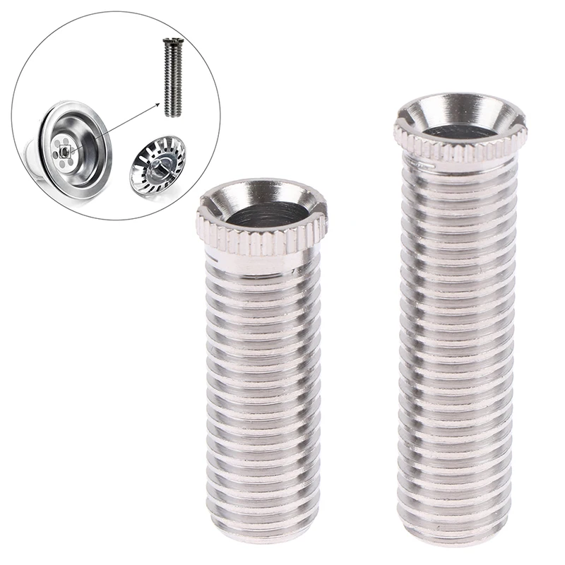 1Pcs 35/45mm Stainless Steel Waste Threaded Screw Sink Strainer Screws Plug Screw Bolt Connector