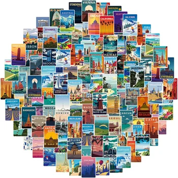 World Travel Scenery Stickers 1