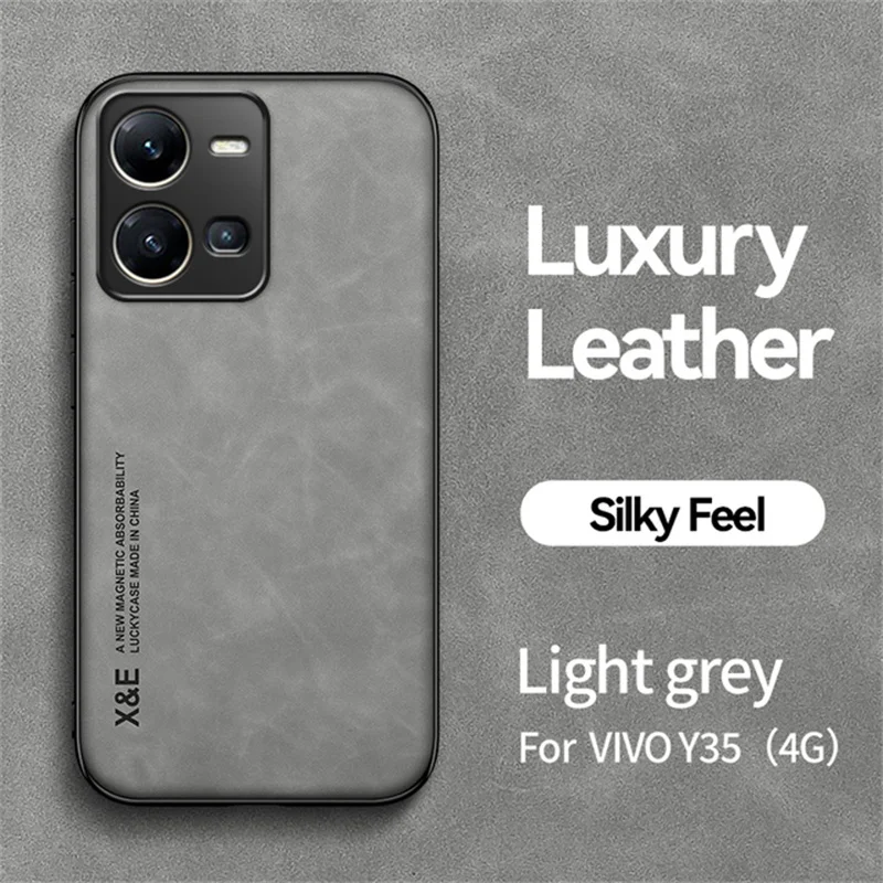 Leather Back Case with Metal Plate Holder and Magnetic Car Mount Compatibility