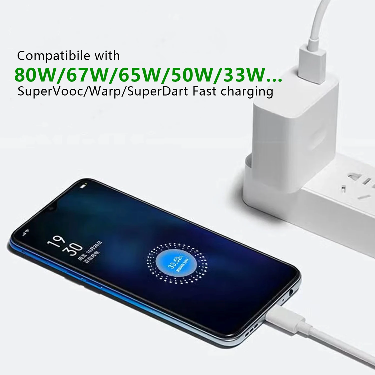รูปสินค้า สายชาร์จเร็ว USB Type-C 80W สำหรับมือถือรุ่นใหม่