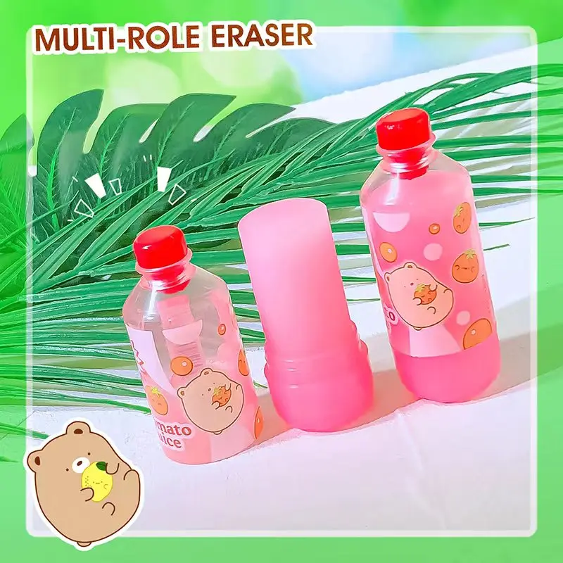 Aesthetic stationery Juice shape funny Erasers rubber back to school acsesories Cute stationery items pencil eraser