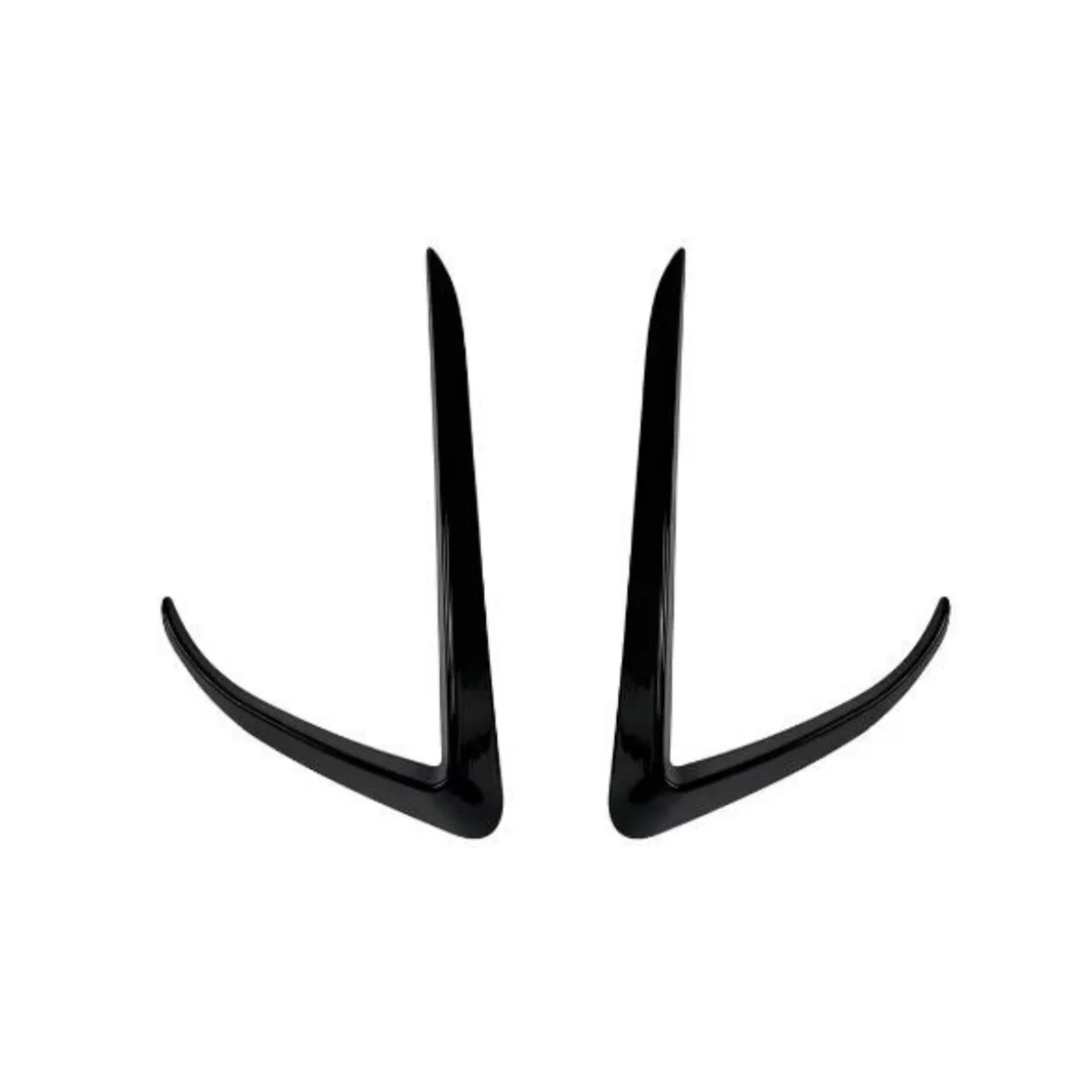 For Tesla Model 3 Y 2017 2018 2019-2023 Glossy Black/Carbon Look Car Front Bumper Fog Light Frame Spoiler Decoration Body Kit