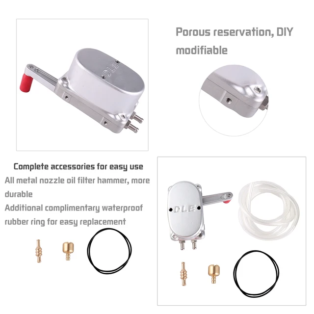 DLE Hand Fuel Pump High Flow Metal Gear Oil Pump for RC Airplane Model  Aircraft Drone