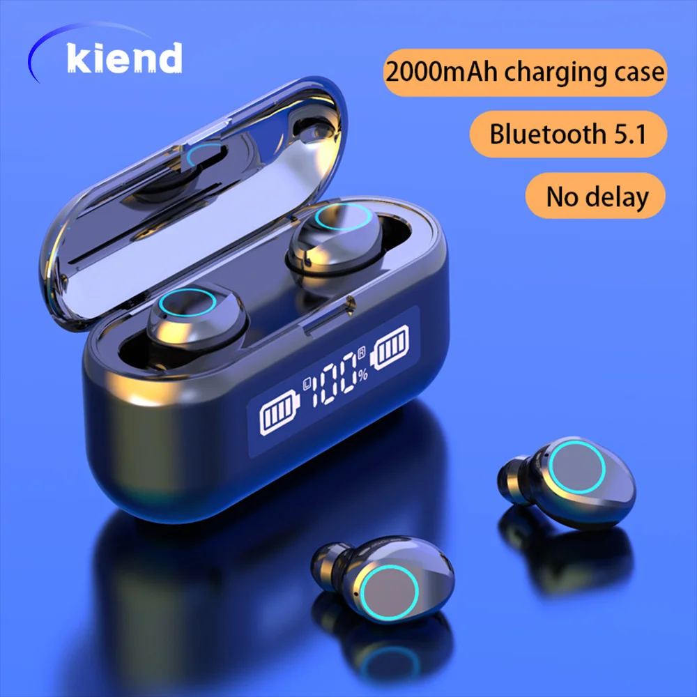Беспроводные наушники Kiend Bluetooth 5 1 спортивные водонепроницаемые с зарядным