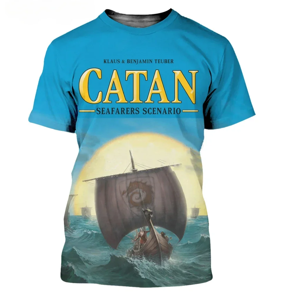 Catan Men/Women 3D High Quality Printed Navigator T-shirt, Casual style T-shirt, streetwear top