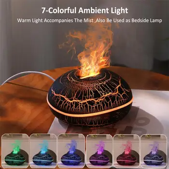 Hogar Aroma Humidifier Flame Essential Oil Diffuser Ultrasonic Aromatherapy Air Humidifier Home Mini Fragrance Diffuser with LED 1