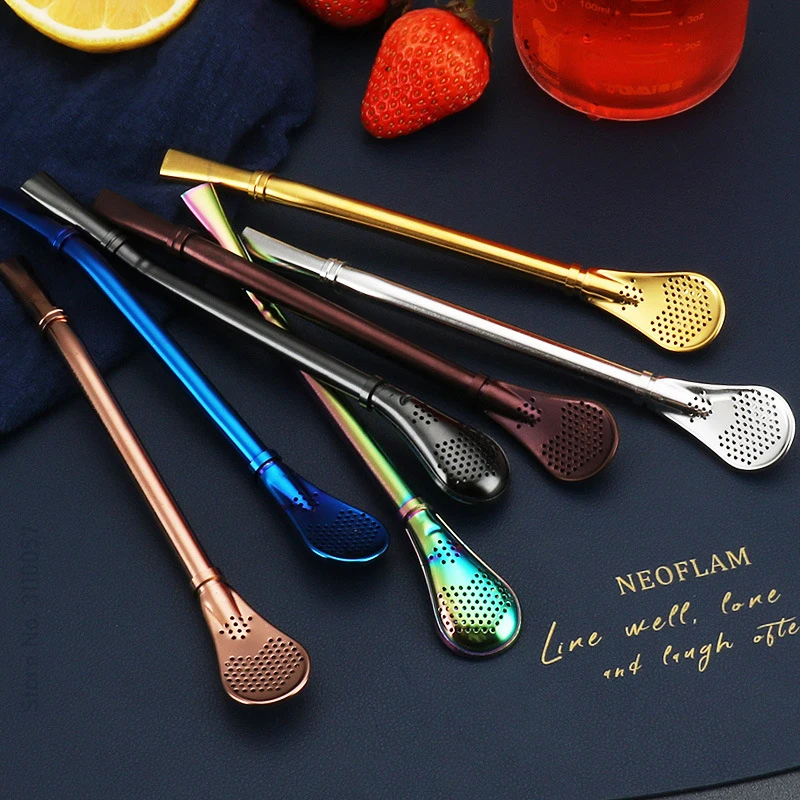 Bombilla Yerba Mate In Acciaio Inox - Cannuccia Filtrante Riutilizzabile Per Tè E Mate - Foto 9