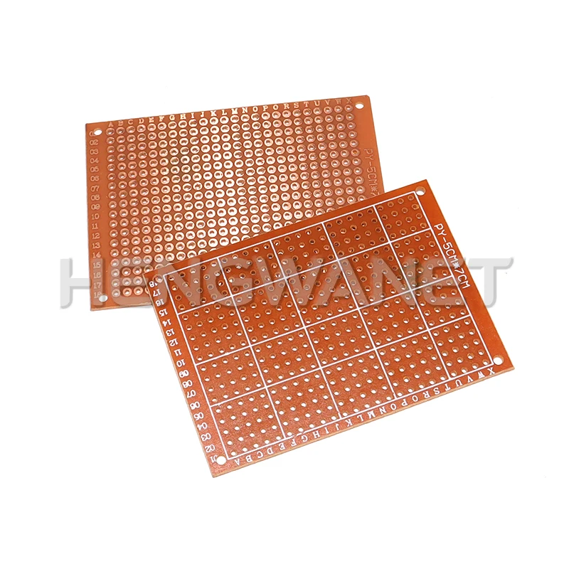 10pcs PCB 범용 보드 단일 측면 노란색 5X7CM 7X9Cm PCB 보드 프로토타입 천공 그리드 보드 키트, DIY 납땜용