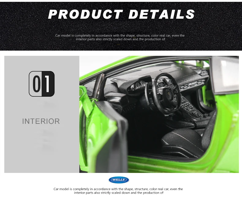 Lamborghini LP610-4 Huracan 1:24 Ölçekli Model Araba