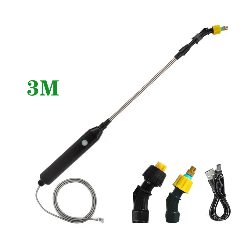 ตัวเลือกสินค้า โรงงานไฟฟ้า Sprayer Garden Sprayer 8M 5M 3M ท่อ 3 หัวฉีดแบบพกพาแบตเตอรี่รดน้ํา Wand YARD สนามหญ้าวัชพืชพืช