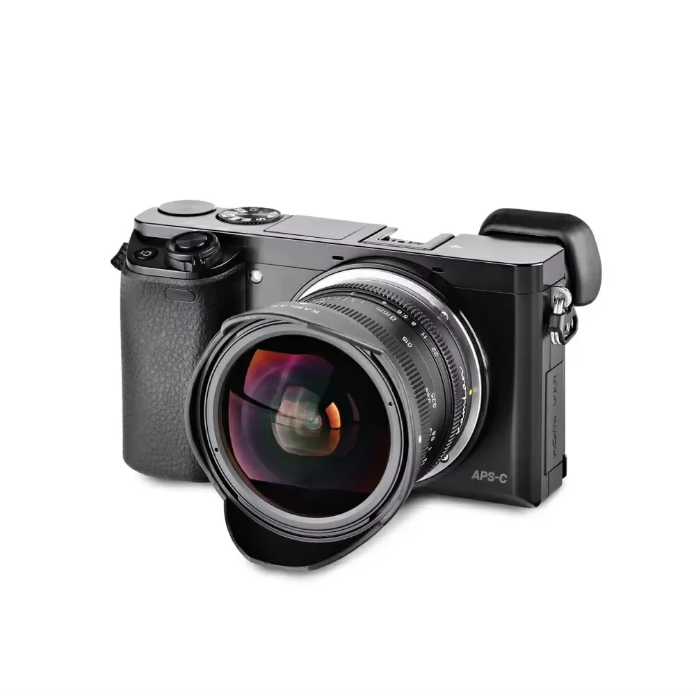 Kamlan 8mm F3.0 APS-C Messa a fuoco fissa grandangolare Obiettivo manuale puro Obiettivo per fotocamera Mirrorless per Canon Fuji Macro 4/3 - Image 4