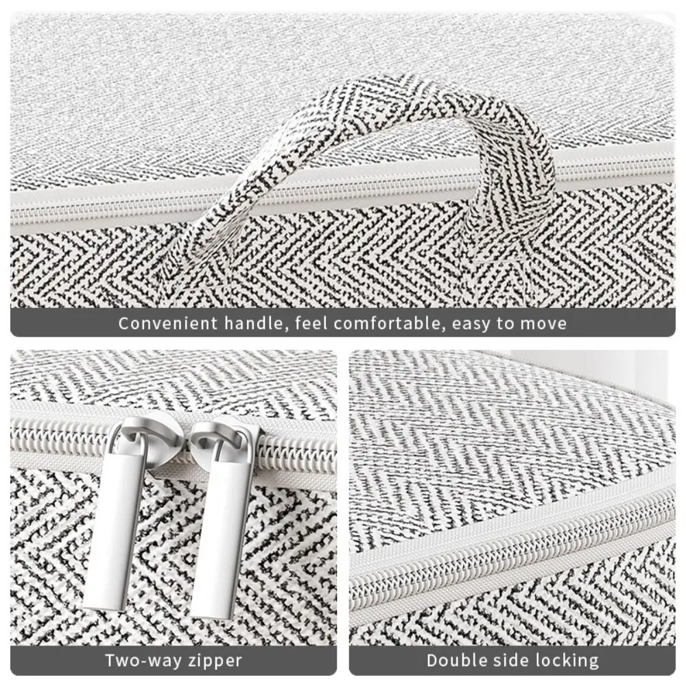 Non-woven Quilt Storage Bag with Lids Zipper Foldable Clothes Quilt Bins Container Large Capacity Dust-proof Bag Organize 2
