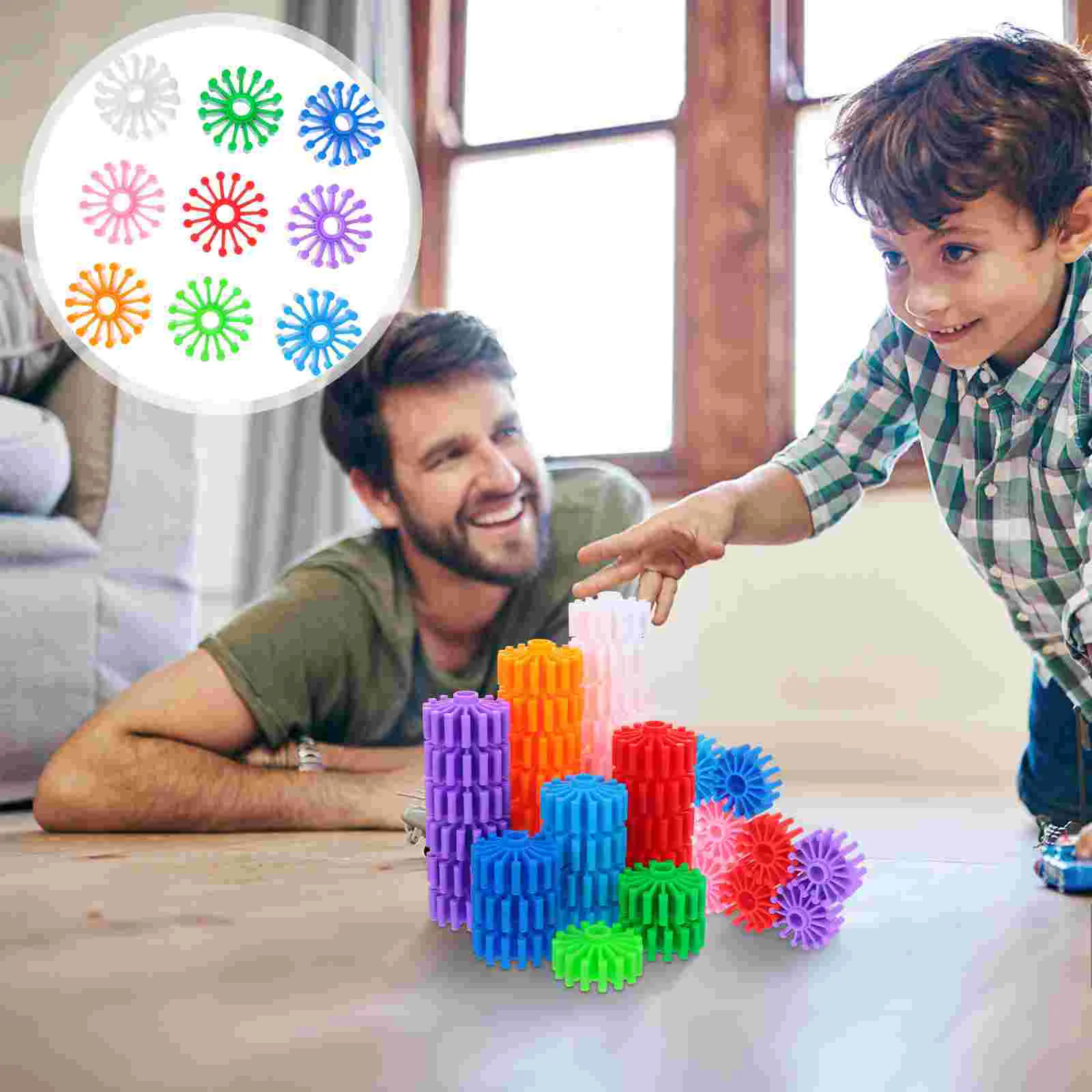 Grain Gear Blocks Toddler Puzzle Building Kit Interlocking Toys Gears Abs Preschool Gifts Early Educational Kids