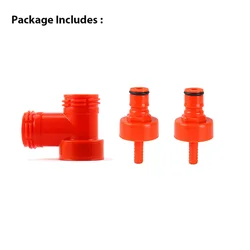 Carbonation Caps with Tee Piece for Home Brewing and Beverages (Carbonation kit)