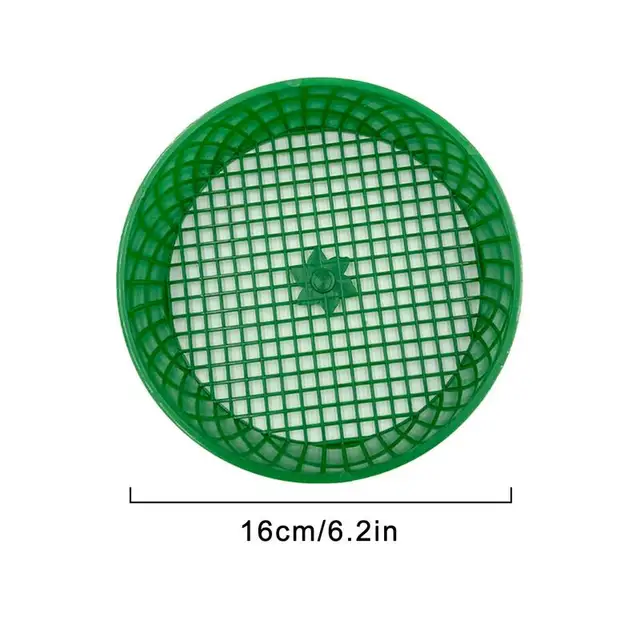 Kerti Talaj Szitter 3 db Háló Szitát Szitáló Serpenyők Kert Vetőgép Ültetéshez Fű Ürítő Kertek Szitálása - Image 6