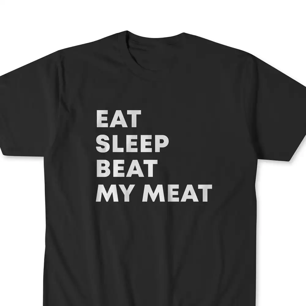 

Забавная футболка с надписью «Eat Sleep Beat My BEER», саркастический мем, не подходит для него