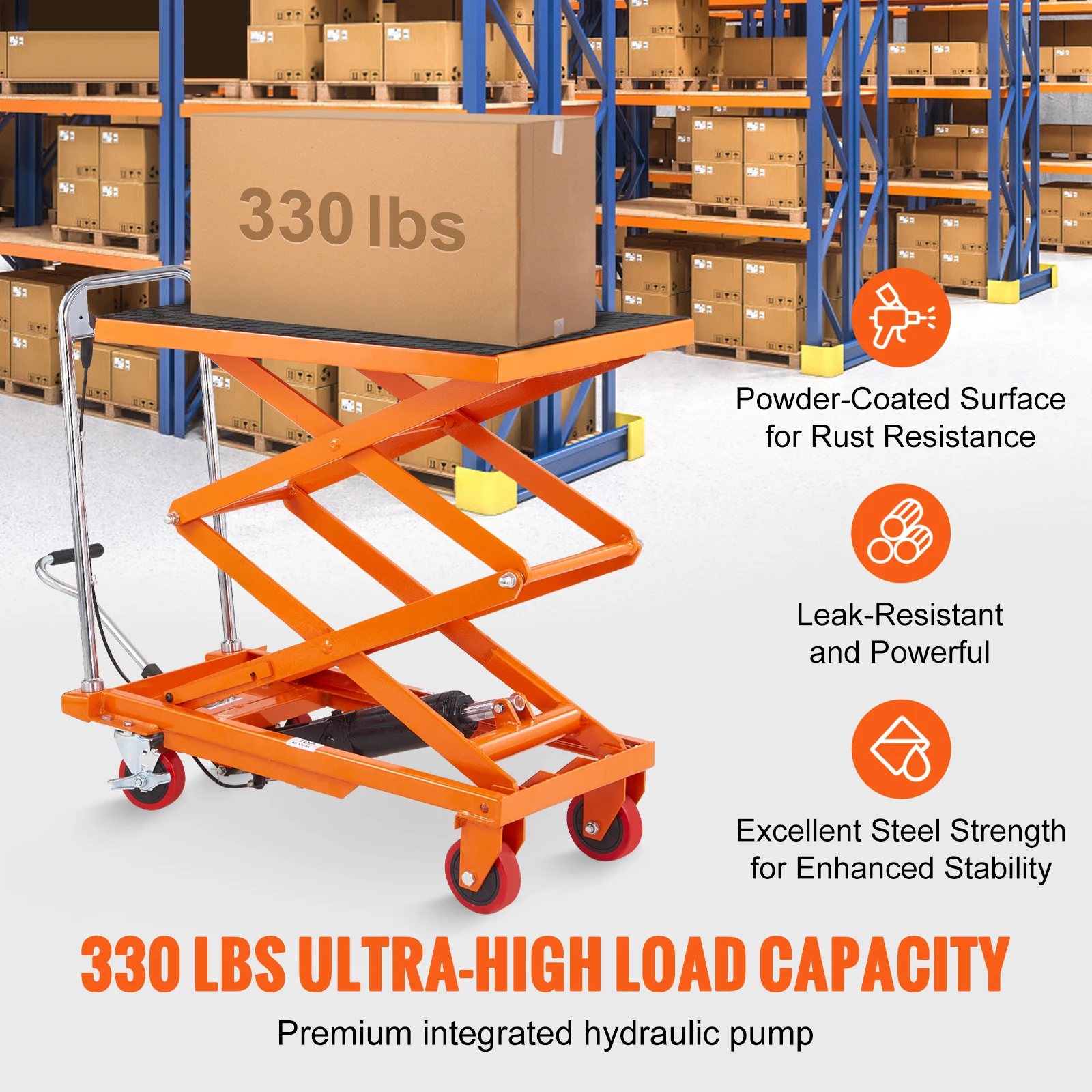 Heavy Duty Steel Hydraulic Car Lift Table Cart for Repair