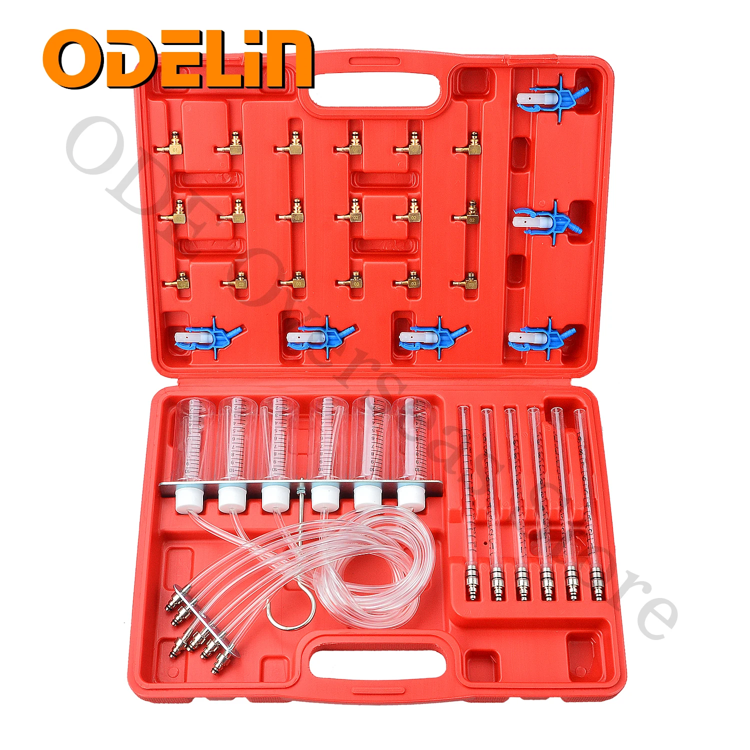 6 Cylinder Diesel Injector Flow Meter Tester Common Rail Adaptor Test Tool Kit