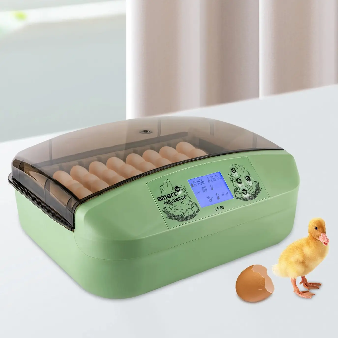 

32 Eggs Incubator Fully Automatic Turning Hatching Brooder Farm Bird Quail Chicken Poultry Farm Hatcher Turner Incubation Tool