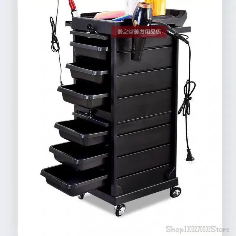 Barbershop trolley Beauty trolley tool cabinet hair salon ironing hairdressing tool cart