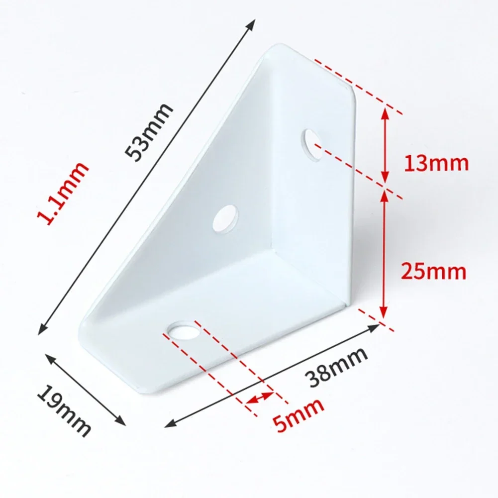 4pcs Corner Brace Fasteners Corner Support Bracket Right Angle Triangle Reinforcement Bracket For Furniture Wood Joints
