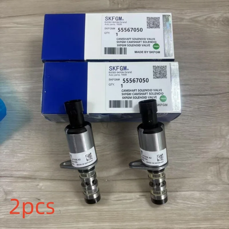 Camshaft Cam Control Solenoid Valve For Chevy Cruze Aveo Orlando Sonic Astra Pontiac G3 Vauxhall Opel Mokka Astra 55567050 2Pcs VVT Camshaft Adjuster Timing Gear
