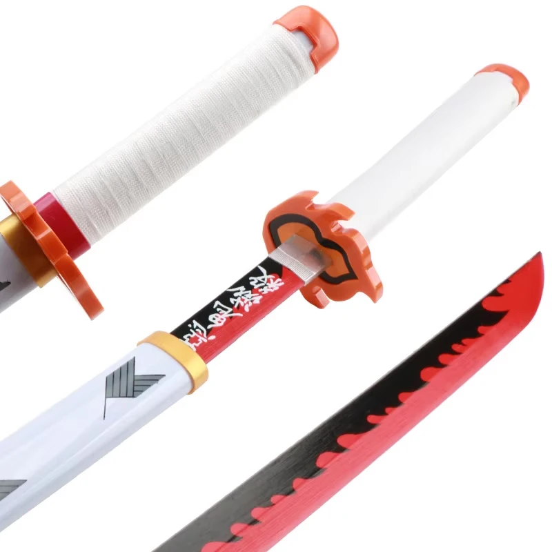 Demon Slayer Sword Anime Swords 41inch  Bamboo Blade Rengoku Tanjiro Zenitsu Original Texture  For Cosplay And Collection Katan 6