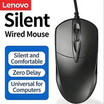 Mouse Cablato Lenovo Design Ergonomico 1200 DPI Pulsanti 3D Mouse Ottico Portatile per Laptop Ufficio Gaming PC Desktop