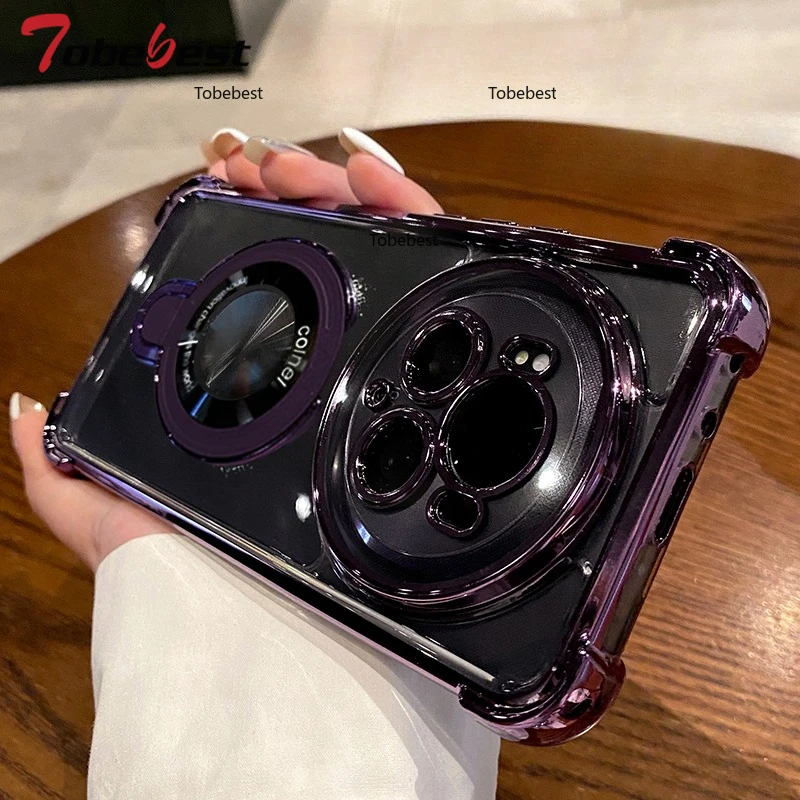 Shockproof Magnetic Bracket Silicone Case with Air-Clear Design