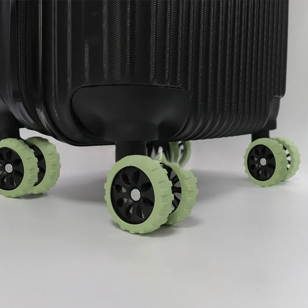 8PCS/Set Suitcase Parts Axles Travel Luggage Caster Shoes Silicone Luggage wheels protector Reduce Noise
