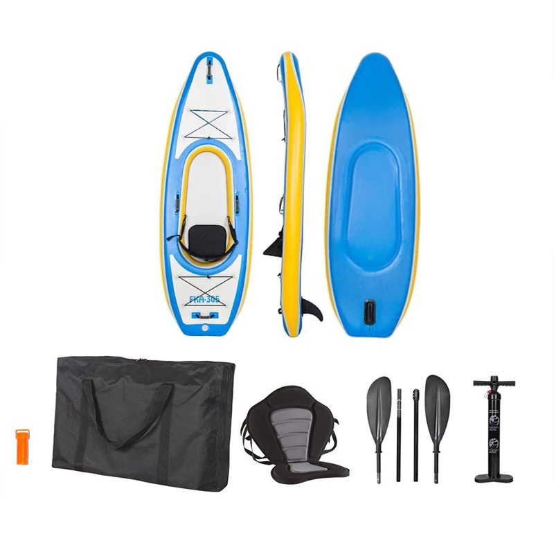 Single Seat One Person Inflatable Cheap Canoe Sit on Top Single People Fishing Water Sports Area