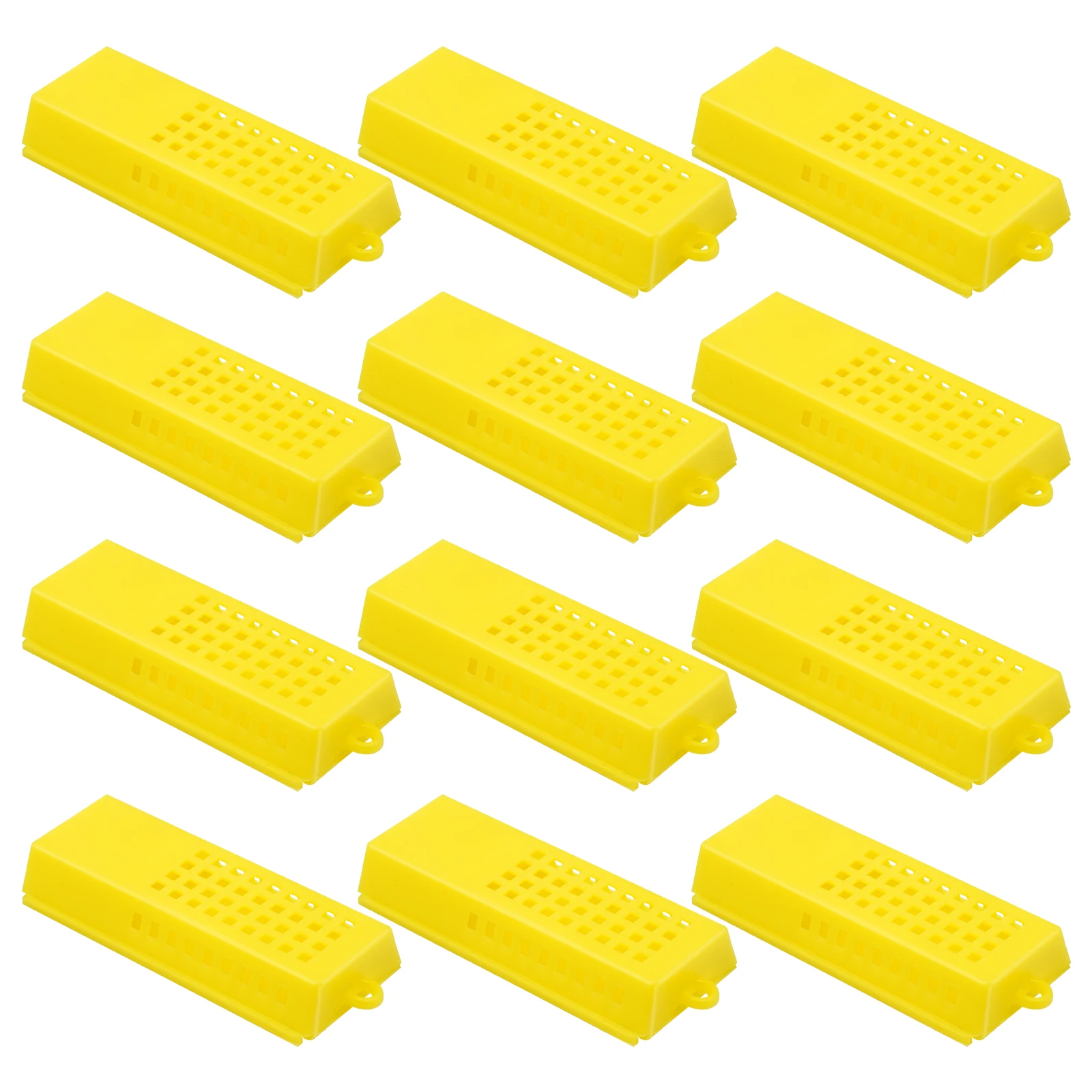12Pcs Beekeeping Transport Cages Yellow White Bees Queen Post Room Cage Plastic King Prisoner Queen Bee Cage Apiculture Tools