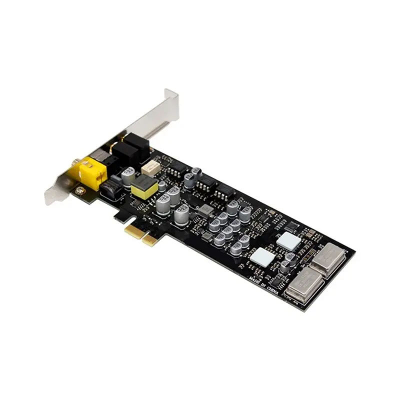 AT82-CM6635 ST115 2.1CH Pcie 사운드 카드 광섬유 동축 디지털 오디오 Hifi 드라이버 프리 사운드 카드