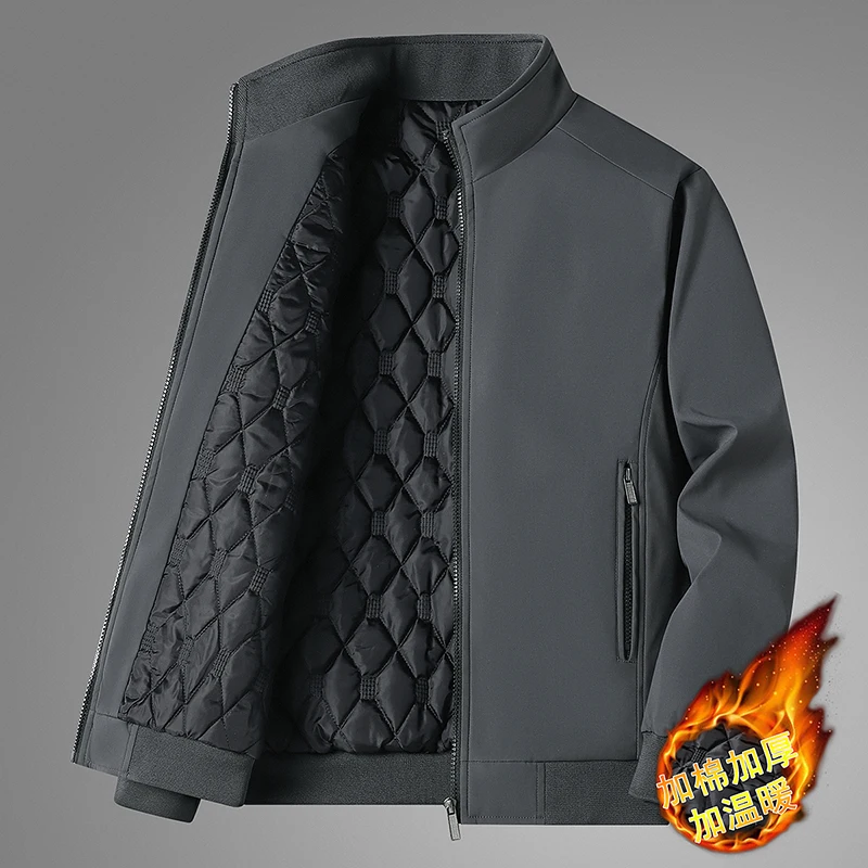 Men Jackets Winter Fleece Thickened Warm Parkas Outerwear Coats Casual Windbreaker Classic Solid Thermal waterproof jacket,mens hoodies