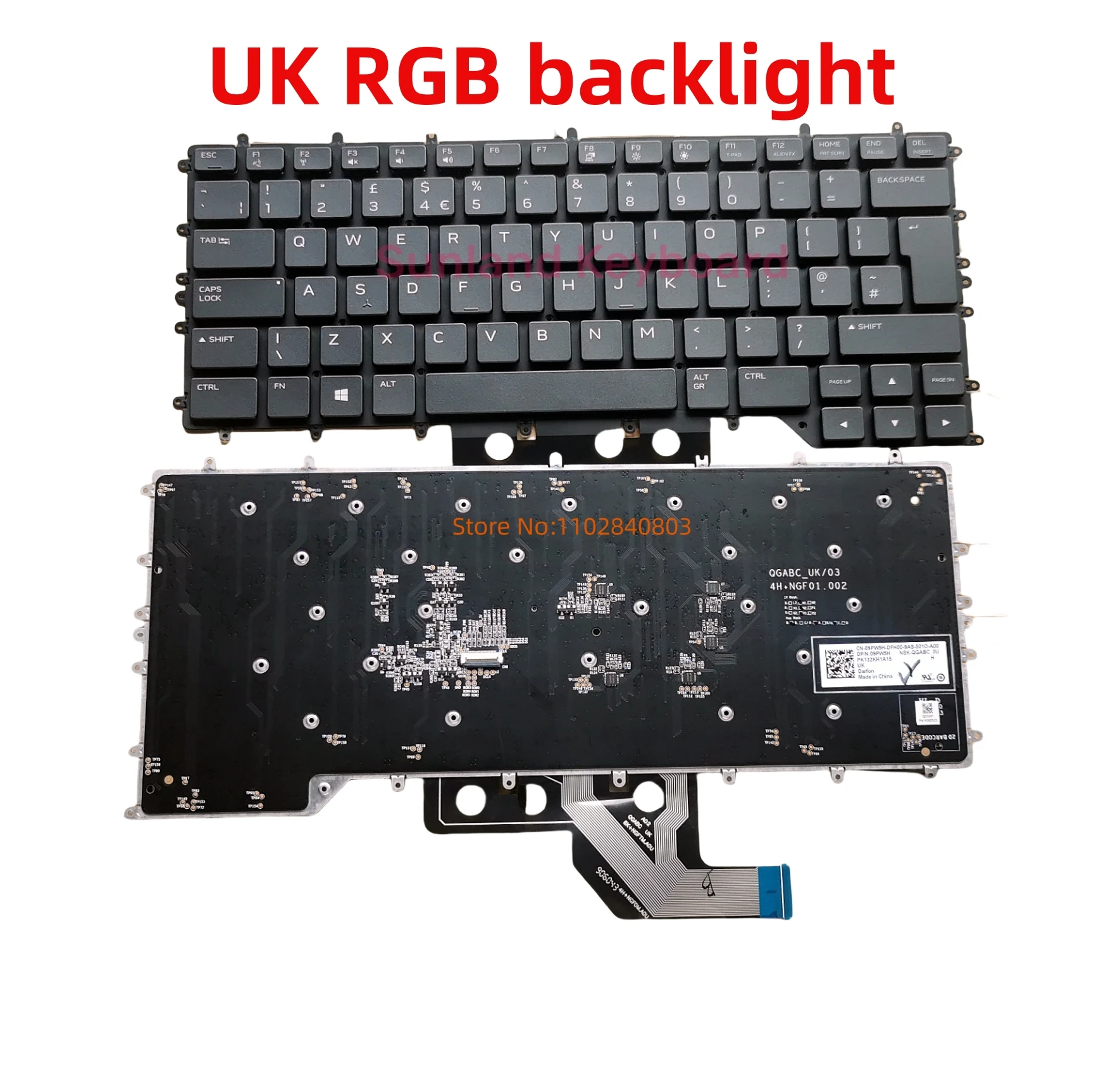 델 에일리언웨어 M15 R3 M15 R2 N18E 0080CF 0800DR 094DNY 키보드 Teclado, 오리지널 프랑스 독일 영국 라틴 RGB 백라이트, 신제품