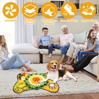 Pet Snuffle Mat Anti Slip Dogs Sniff Pad Soft Polyester Interactive Dog Treat Dispenser Mat for Pet Smell Training & Slow Feeder 2