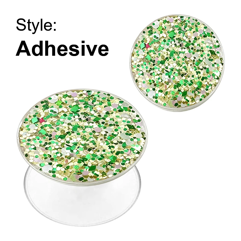 Glitter Foldable Phone Grip and Ring Holder with Adhesive