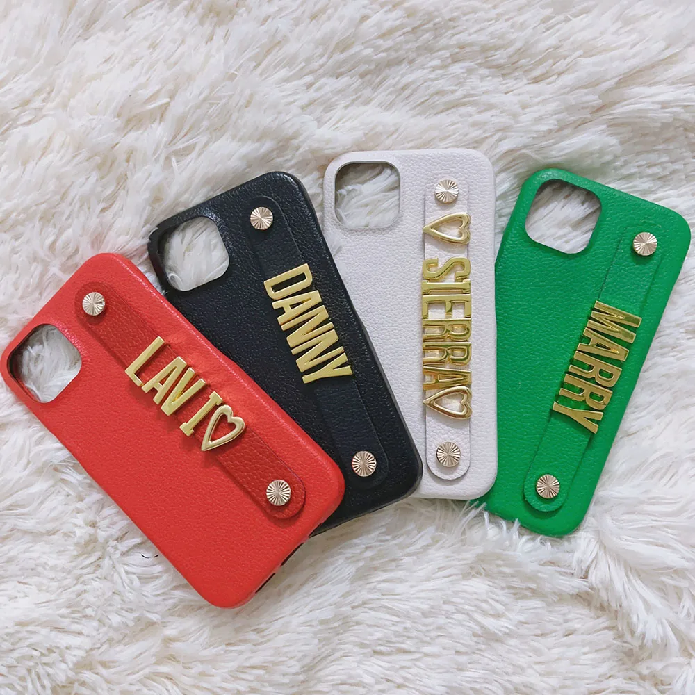 Personalised leather iPhone strap cases - Tech Accessories