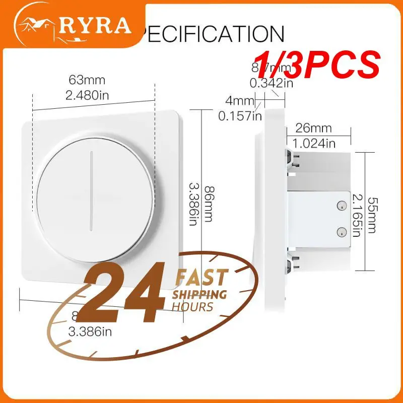 

1/3PCS Miboxer 110-240V 2.4G Triac RF Push Dimmer TRI-C1 K1 K1B Rotating Switch Panel Remote for LED Buld