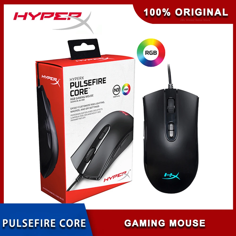 Original Hyperx Pulsefire Core Rgb Professional Gaming Mouse Pixart 3327  Optical Sensor Dpi Max 6200 Wired Mice - Mouse - AliExpress