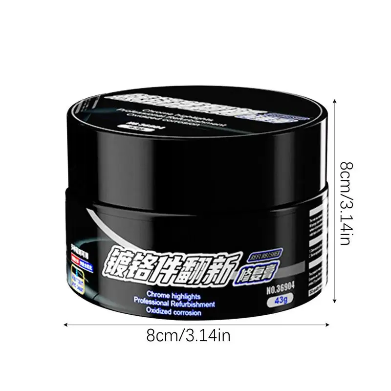 43g Universal Car Metal Polish Chrome Restoration Renovation Compound Removes Rust Car Door Handles Windows Trim