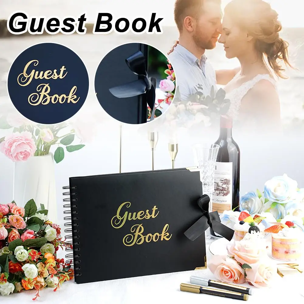 Personalized Wedding Guest Book Custom Wedding Guestbook Anniversary Photo Wedding Gift Journal Shower Bridal Album Guestbo Z4Z6