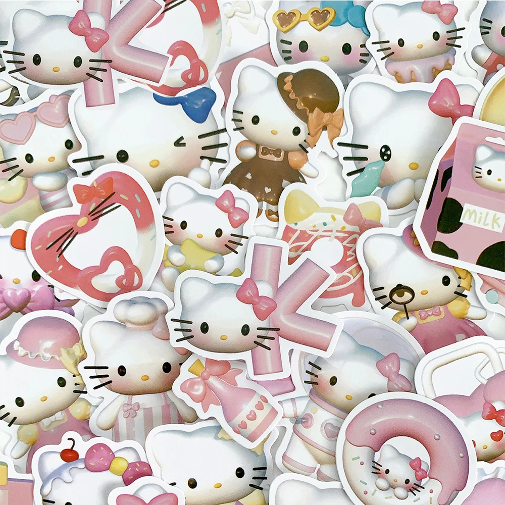 50/100pcs Kawaii Anime Sanrio Stickers for Kids Toys Waterproof Decorative Stationery Luggage PVC Cute Cartoon Sticker Wholesale 10 30 50 100pcs kawaii