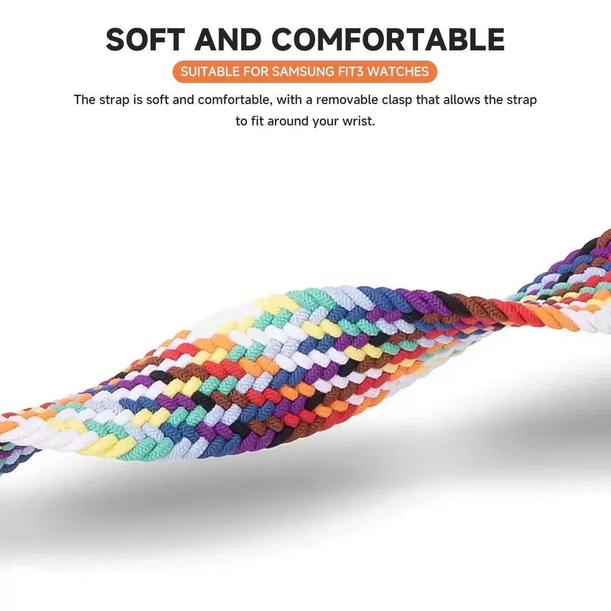 Adjustable Sport Nylon Braided Replacement Band - Universal Fitness Tracker Strap Accessory