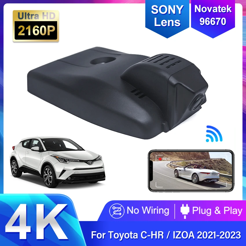 

4K 2160P Car Dvr Full HD Plug and play Wifi Video Recorder Dash Cam Car Dvr Camera For Toyota CHR IZOA 2021 2022 2023 DashCam
