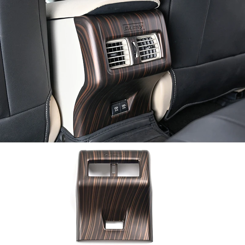 Accessori Decorativi Interni in Legno di Pesco per Toyota Camry 2019-2022: Consolle Strumenti, Copertura Portabicchieri, Finiture Bocchette Aria - Image 4