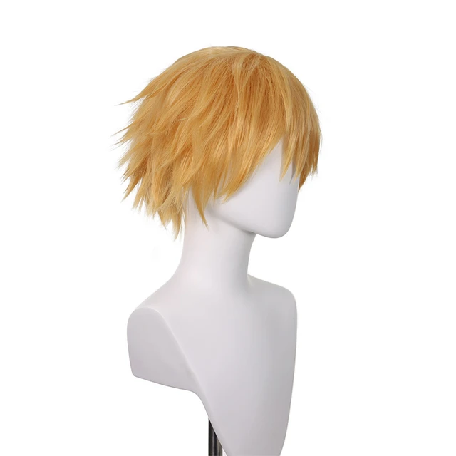 Anime Chainsaw Man Denji Cosplay Wig Short Golden Wigs Heat Resistant  Synthetic Hair