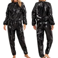 PVC Men Woman Sauna Suit Exercise Weight Loss Exercise Slimming Gym Fitness Workout Antirip Waterproof Sports Sweat Sauna Suit - Image 3