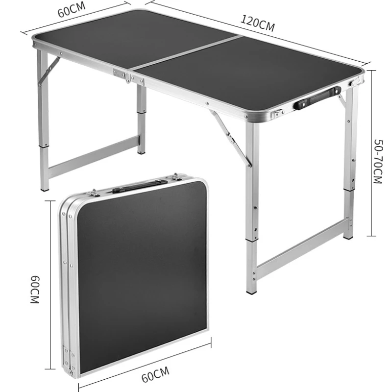 

Outdoor Folding Table Camping Night Market Stall Portable Table Camping Barbecue Table Aluminum Alloy Study Table Wholesale